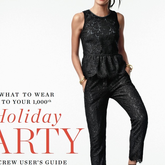 J. Crew Pants - NWT J. Crew Lace Easy Pants and Peplum Top Set